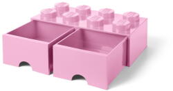 LEGO® Cutie depozitare cu 2 sertare LEGO®, roz deschis