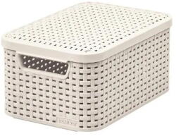 Keter Cutie de depozitare crem din plastic cu capac 20x29x14 cm Style - Curver