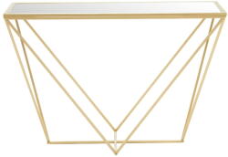 Premier Housewares Masă tip consolă aurie cu blat din sticlă 40x120 cm Farran - Premier Housewares