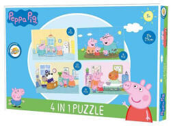 W&O Peppa malac Home puzzle 4 az 1-ben (ARJ054762B)