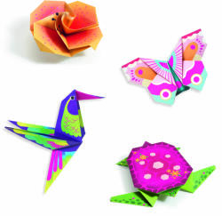 DJECO Set creativ pentru copii - Origami animale si flori exotice (DJ08754)