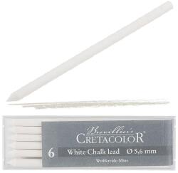 CRETACOLOR töltőceruza betét, 5, 6 mm - fehér pasztell, 6 db