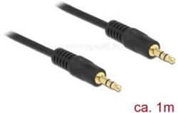 Delock Stereo Jack kábel 3.5 mm 3 pin apa > apa 1 m fekete (DL83744) (DL83744)
