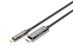 ASSMANN AK-330150-150-S adaptor pentru cabluri video 15 m USB tip-C HDMI Negru (AK-330150-150-S)