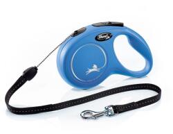 flexi New Classic lesa automata cu sir pentru caini, albastru, marimea S, 8 m