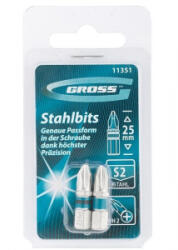 GROSS PH2x25mm 2db professional bit S2 acél (11351) - aqua