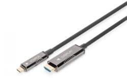 ASSMANN AK-330150-200-S adaptor pentru cabluri video 20 m USB tip-C HDMI Negru (AK-330150-200-S)