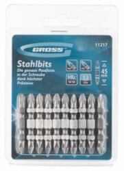 GROSS PH2-PZ2x45mm 10db professional bitkészlet kétvégű (11217) - aqua