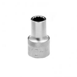STELS 10mm 1/2 dugókulcs fej biHexagonal CrV (13651) - aqua