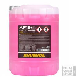 MANNOL 4112 AF12+ ANTIFREEZE piros fagyálló koncentrátum -75°C 10L