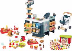 Smoby Set magazin diferite produse cu aparat de vafe Maxi Market Smoby electronic cu frigider și hamburheri hotdog și alimente (SM350242-26)