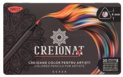Daco Creioane colorate bicolore in cutie metalica DACO CC430, 30 culori (CC430)