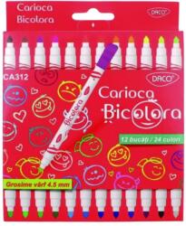 Daco Carioci DACO CA312 Bicolora, Varf conic, 12 culori (CA312)