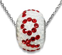  Swarovski kristályos ezüst nyaklánc- piros kristályos LOVE felírattal