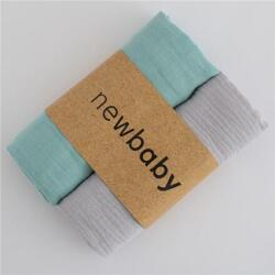 New Baby Scutece New Baby Muslin 60x80 cm 2 buc verde, gri