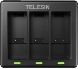  TELESIN 3 foglalatos töltő GoPro Hero 9 / Hero 10 / Hero 11 / Hero 12 akciókamerához (GP-BCG-902)