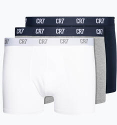 CR7 Boxeri bărbătești CR7 Basic Trunk 3 pary grey melange/white/navy