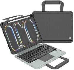 Nillkin Bumper GO Backlit Keyboard Protective Case - удароустойчив кейс, с отделяща клавиатура и поставка за iPad Pro 11 (2024) (черен)