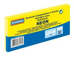 DONAU Bilet autoadeziv Donau neon 38x51 galben/3 buc