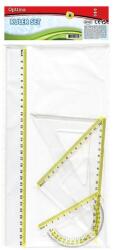 Optima Vonalzókészlet OPTIMA 30cm vonalzóval 4db-os (100181) - mystock