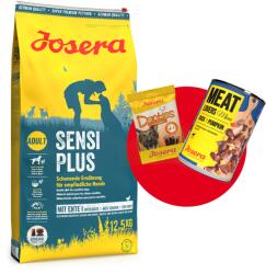 Josera JOSERA SensiPlus 12.5kg + INGYENES JOSERA kacsa és sárgarépa 180g , JOSERA Meatlovers Menu kacsa sütőtökkel 400g