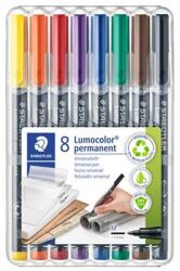 STAEDTLER Alkoholos marker készlet, OHP, 1 mm, STAEDTLER "Lumocolor 317 M", 8 különböző szín (317 WP8) - mystock