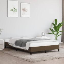 vidaXL ágykeret matrac nélkül sötétbarna 120x190 cm szövet (3269608)