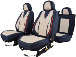 Hyundai Matrix Minerva Méretezett Üléshuzat Bőr/Bőr -Kék/Fehér- Komplett Garnitúra (c-18A-H-MATRIX)