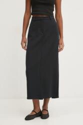 Abercrombie & Fitch szoknya fekete, maxi, ceruza fazonú, KI143-4218 - fekete S
