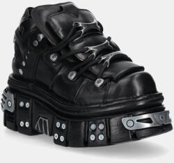 New Rock bőr sportcipő ITALI NEGRO+ NOMADA NEGRO+ TOWER NEGRO E14 fekete, M. 106. S70 - fekete Női 42