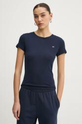 Tommy Jeans pamut póló női, sötétkék, DW0DW20459 - sötétkék L