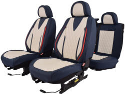 Hyundai I10 Minerva Méretezett Üléshuzat Bőr/Bőr -Kék/Fehér- Komplett Garnitúra (c-18A-H-I10)