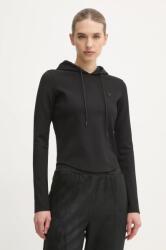 GUESS felső STEFFI fekete, női, sima, kapucnis, V5RQ06 KCLH0 - fekete XL