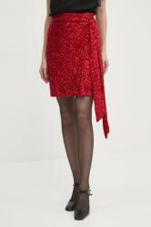 Never Fully Dressed szoknya Sequin Mini Jaspre Skirt piros, mini, harang alakú, NFDSK593 - piros S