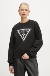 GUESS felső fekete, női, nyomott mintás, W5RQ09 K8802 - fekete XL