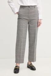 Pepe Jeans gyapjú nadrág FLORINE szürke, magas derekú egyenes, PL211799 - szürke L