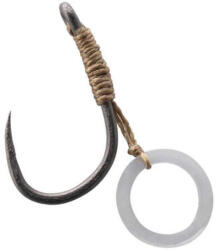Korum Banded Hook Hairs 12 Szakáll Nélküli, Füles Bojlis Horog Pelletkarikával 5db (K0310243)
