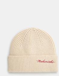 Maharishi gyapjú sapka Maharishi Embroidered Beanie bézs, gyapjú, 1368. ECRU - bézs Univerzális méret