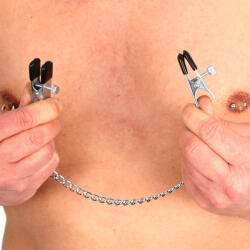 The Red Fém mellbimbócsipesz lánccal - érzéki kiegészítő