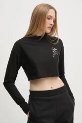 Calvin Klein pamut hosszúujjú fekete, J20J224991 - fekete S