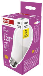 EMOS LED izzó Classic A70 / E27 / 16 W (120 W) / 1901 lm / Természetes fehér ZQ5E73 (EMOS-ZQ5E73)