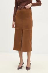Answear. LAB Answear Lab szoknya barna, midi, egyenes - barna XL