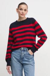 Barbour gyapjú pulóver Barbour x Alexa Chung könnyű, női, sötétkék, LKN1607 - sötétkék 40