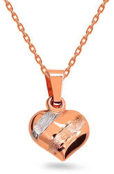Heratis Forever Kicsi, kéttónusú szív medál, 9K IZ19197RHR