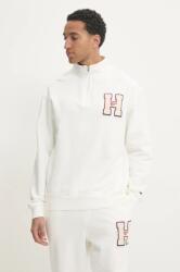 Tommy Hilfiger pamut melegítőfelső bézs, férfi, nyomott mintás, DM0DM21263 - bézs XXL