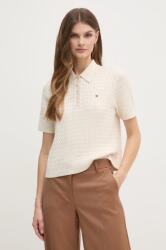 Tommy Hilfiger pamut pulóver könnyű, bézs, WW0WW43957 - bézs M