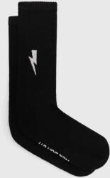 Neil Barrett zokni BOLT COTTON SKATE SOCKS fekete, PBAC116. C9400.514 - fekete Univerzális méret