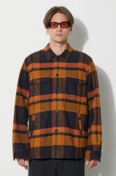 Norse Projects pamut ing Julian Organic Heavy Twill férfi, galléros, sárga, relaxed, N40-0629-7004 - sárga M