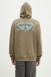Marcelo Burlon pamut melegítőfelső Vintage Logo zöld, férfi, nyomott mintás, kapucnis, CMBB007F24FLE0056E4D - zöld L