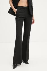 The Kooples gyapjú nadrág fekete, magas derekú trapéz, FPAN29025K - fekete 38